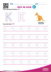Write uppercase letter "K"